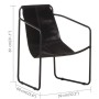 Sillón de relajación de cuero auténtico negro de , Sillones - Ref: Foro24-323727, Precio: 93,59 €, Descuento: %