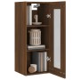 Armario de pared colgante roble marrón 34,5x34x90 cm de , Aparadores - Ref: Foro24-817449, Precio: 53,92 €, Descuento: %
