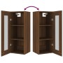 Armario de pared colgante roble marrón 34,5x34x90 cm de , Aparadores - Ref: Foro24-817449, Precio: 53,92 €, Descuento: %