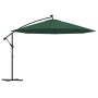 Sombrilla voladiza con luces LED y poste de metal verde 350 cm de , Sombrillas - Ref: Foro24-44524, Precio: 179,25 €, Descuen...