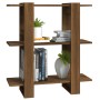 Estantería/divisor de espacios roble marrón 80x30x87 cm de , Librerías y estanterías - Ref: Foro24-813580, Precio: 48,90 €, D...