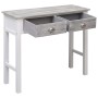 Mesa consola de madera gris 90x30x77 cm de , Mesas auxiliares - Ref: Foro24-284143, Precio: 137,44 €, Descuento: %