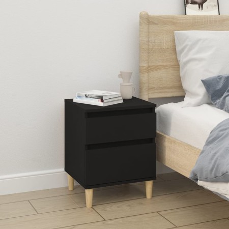Mesita de noche negro 40x35x50 cm de , Taquillas y armarios de almacenamiento - Ref: Foro24-821828, Precio: 46,59 €, Descuent...