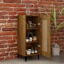 Aparador madera de ingeniería roble ahumado 34,5x34x90 cm de , Aparadores - Ref: Foro24-817435, Precio: 53,88 €, Descuento: %