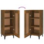 Aparador madera de ingeniería roble ahumado 34,5x34x90 cm de , Aparadores - Ref: Foro24-817435, Precio: 53,88 €, Descuento: %