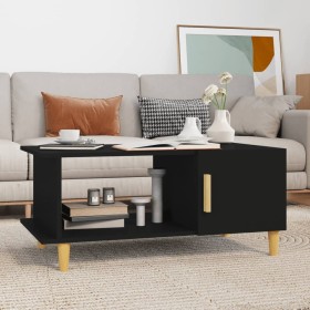 Mesa de centro madera contrachapada negro 90x50x40 cm de , Mesas de centro - Ref: Foro24-812745, Precio: 61,03 €, Descuento: %