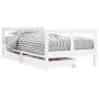 Estructura cama infantil y cajones madera pino blanco 80x160 cm de , Cunas y camas para niños - Ref: Foro24-834415, Precio: 1...