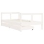 Estructura cama infantil y cajones madera pino blanco 80x160 cm de , Cunas y camas para niños - Ref: Foro24-834415, Precio: 1...