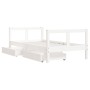 Estructura cama infantil y cajones madera pino blanco 80x160 cm de , Cunas y camas para niños - Ref: Foro24-834415, Precio: 1...