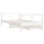 Estructura cama infantil y cajones madera pino blanco 80x160 cm de , Cunas y camas para niños - Ref: Foro24-834415, Precio: 1...