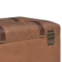 Taburete de almacenamiento 40 cm marrón cuero sintético en Bancos para recibidores y almacenamiento | Comprar online en Foru.es