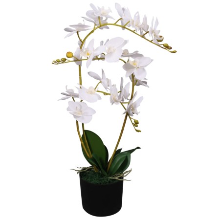 Planta artificial orquídea con macetero 65 cm blanca de , Flora artificial - Ref: Foro24-244423, Precio: 39,34 €, Descuento: %