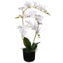 Planta artificial orquídea con macetero 65 cm blanca de , Flora artificial - Ref: Foro24-244423, Precio: 39,34 €, Descuento: %