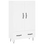 Aparador alto madera de ingeniería blanco 69,5x31x115 cm de , Aparadores - Ref: Foro24-830316, Precio: 96,68 €, Descuento: %