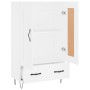 Aparador alto madera de ingeniería blanco 69,5x31x115 cm de , Aparadores - Ref: Foro24-830316, Precio: 96,68 €, Descuento: %