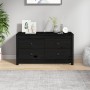 Armario auxiliar madera maciza de pino negro 100x40x54 cm de , Aparadores - Ref: Foro24-821778, Precio: 178,05 €, Descuento: %