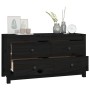 Armario auxiliar madera maciza de pino negro 100x40x54 cm de , Aparadores - Ref: Foro24-821778, Precio: 178,05 €, Descuento: %