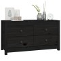Armario auxiliar madera maciza de pino negro 100x40x54 cm de , Aparadores - Ref: Foro24-821778, Precio: 178,05 €, Descuento: %