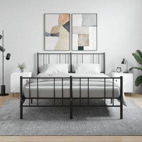 Mesitas noche 2 uds madera ingeniería blanco brillo 40x40x50 cm de , Mesitas de noche - Ref: Foro24-827553, Precio: 50,17 €, ...
