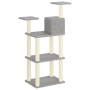 Rascador para gatos con postes de sisal gris claro 118,5 cm de , Mobiliario para gatos - Ref: Foro24-171428, Precio: 53,81 €,...
