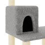 Rascador para gatos con postes de sisal gris claro 118,5 cm de , Mobiliario para gatos - Ref: Foro24-171428, Precio: 53,81 €,...