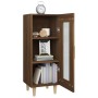 Aparador madera de ingeniería marrón roble 34,5x34x90 cm de , Aparadores - Ref: Foro24-817428, Precio: 54,32 €, Descuento: %