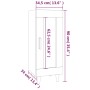 Aparador madera de ingeniería marrón roble 34,5x34x90 cm de , Aparadores - Ref: Foro24-817428, Precio: 54,32 €, Descuento: %