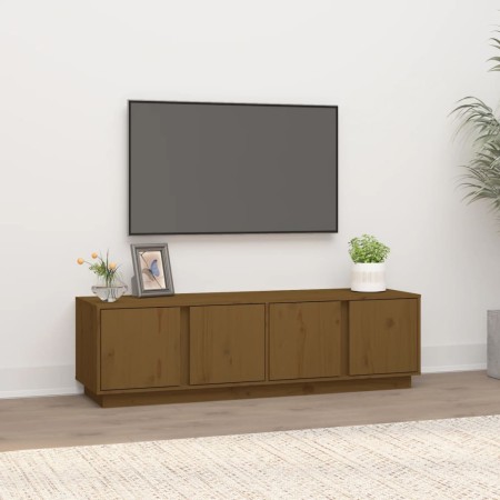Mueble de TV madera maciza de pino marrón miel 140x40x40 cm de , Muebles TV - Ref: Foro24-814462, Precio: 96,79 €, Descuento: %