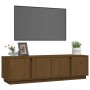 Mueble de TV madera maciza de pino marrón miel 140x40x40 cm de , Muebles TV - Ref: Foro24-814462, Precio: 96,79 €, Descuento: %