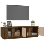 Mueble de TV madera maciza de pino marrón miel 140x40x40 cm de , Muebles TV - Ref: Foro24-814462, Precio: 96,79 €, Descuento: %