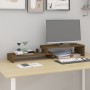 Soporte monitor madera maciza pino marrón miel (52-101)x22x14cm de , Bases y elevadores para ordenadores - Ref: Foro24-814017...