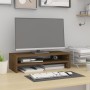 Soporte monitor madera maciza pino marrón miel (52-101)x22x14cm de , Bases y elevadores para ordenadores - Ref: Foro24-814017...