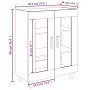 Aparador de madera de ingeniería roble ahumado 69,5x34x90 cm de , Aparadores - Ref: Foro24-817333, Precio: 82,56 €, Descuento: %