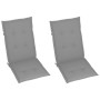 Sillas de jardín reclinables 2 uds madera maciza acacia cojines de vidaXL, Sillas de jardín - Ref: Foro24-3064060, Precio: 17...