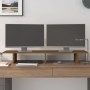Soporte de monitor madera maciza pino marrón miel 100x27x15 cm de , Bases y elevadores para ordenadores - Ref: Foro24-813982,...