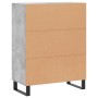 Aparador de madera de ingeniería gris hormigón 69,5x34x90 cm de , Aparadores - Ref: Foro24-827816, Precio: 88,17 €, Descuento: %