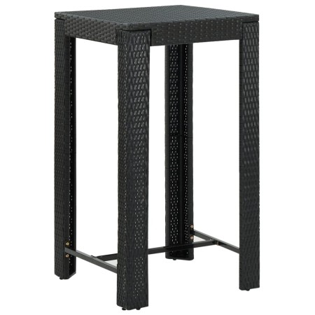 Mesa alta para jardín ratán sintético negro 60,5x60,5x110,5 cm de , Mesas de jardín - Ref: Foro24-45871, Precio: 201,92 €, De...
