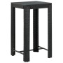 Mesa alta para jardín ratán sintético negro 60,5x60,5x110,5 cm de , Mesas de jardín - Ref: Foro24-45871, Precio: 201,92 €, De...