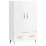 Aparador alto madera de ingeniería blanco brillo 69,5x31x115 cm de , Aparadores - Ref: Foro24-828214, Precio: 99,35 €, Descue...