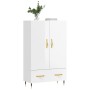 Aparador alto madera de ingeniería blanco brillo 69,5x31x115 cm de , Aparadores - Ref: Foro24-828214, Precio: 99,35 €, Descue...