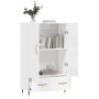Aparador alto madera de ingeniería blanco brillo 69,5x31x115 cm de , Aparadores - Ref: Foro24-828214, Precio: 99,35 €, Descue...