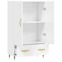 Aparador alto madera de ingeniería blanco brillo 69,5x31x115 cm de , Aparadores - Ref: Foro24-828214, Precio: 99,35 €, Descue...