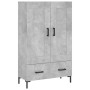 Aparador alto madera de ingeniería gris hormigón 69,5x31x115 cm de , Aparadores - Ref: Foro24-830328, Precio: 88,46 €, Descue...
