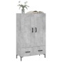 Aparador alto madera de ingeniería gris hormigón 69,5x31x115 cm de , Aparadores - Ref: Foro24-830328, Precio: 88,46 €, Descue...
