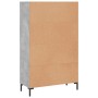 Aparador alto madera de ingeniería gris hormigón 69,5x31x115 cm de , Aparadores - Ref: Foro24-830328, Precio: 88,46 €, Descue...