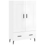 Aparador alto madera de ingeniería blanco brillo 69,5x31x115 cm de , Aparadores - Ref: Foro24-830342, Precio: 96,58 €, Descue...