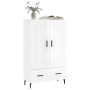 Aparador alto madera de ingeniería blanco brillo 69,5x31x115 cm de , Aparadores - Ref: Foro24-830342, Precio: 96,58 €, Descue...