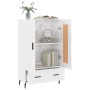 Aparador alto madera de ingeniería blanco brillo 69,5x31x115 cm de , Aparadores - Ref: Foro24-830342, Precio: 96,58 €, Descue...