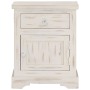 Mesita de noche de madera maciza de mango blanca 40x30x50 cm de , Mesitas de noche - Ref: Foro24-247713, Precio: 116,28 €, De...