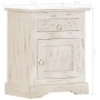 Mesita de noche de madera maciza de mango blanca 40x30x50 cm de , Mesitas de noche - Ref: Foro24-247713, Precio: 116,28 €, De...